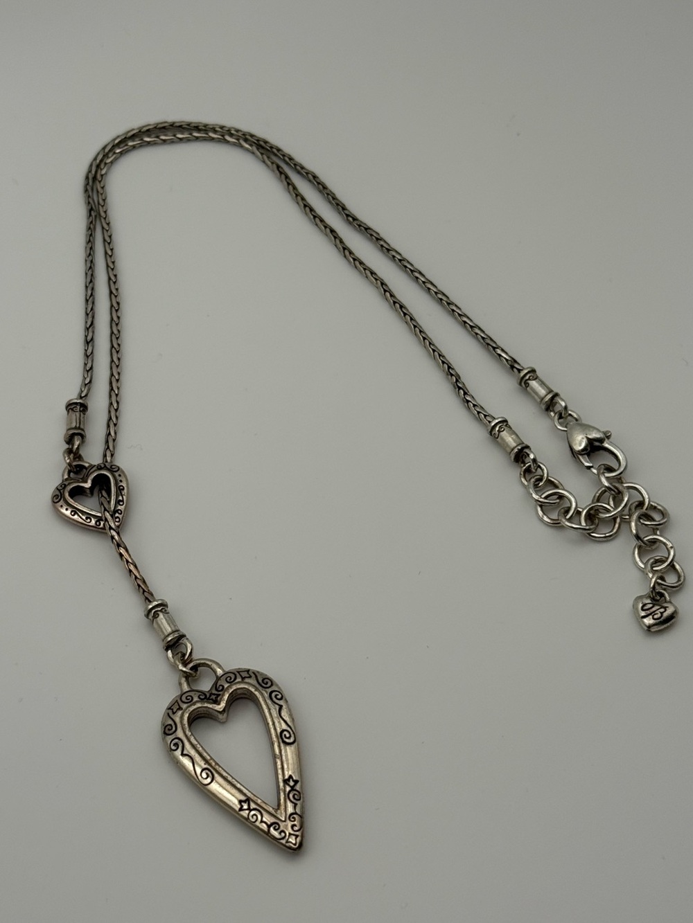 Vintage Brighton Sterling Silver Heart Pendant Necklace - Silver Heart Charm